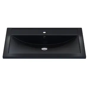 Раковина для ванной кварцевая Uperwood Foster Quartz  черная матовая (космос)