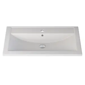 Раковина для ванной кварцевая Uperwood Foster Quartz белая матовая (жасмин)