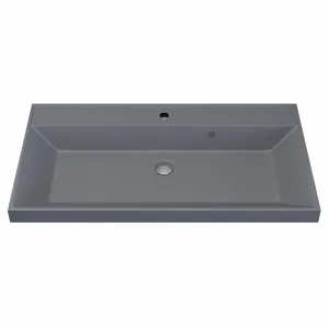 Раковина для ванной  Uperwood Classic Quartz, кварцевая, серая матовая, бетон, Выбрать цвет: Бетон, Выбрать размер: 90