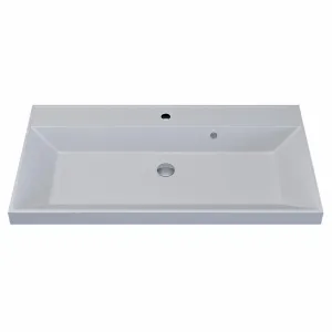 Раковина для ванной Uperwood Classic Quartz, кварцевая, белая матовая, жасмин, Выбрать цвет: Жасмин, Выбрать размер: 90