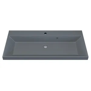 Раковина для ванной  Uperwood Classic Quartz, кварцевая, серая матовая, бетон, Выбрать цвет: Бетон, Выбрать размер: 100