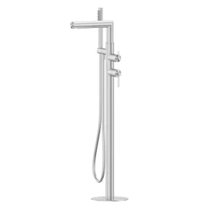 Смеситель ABBER Perfekte 316 AF8A15BST отдельностоящий для ванны, сталь брашированная, Выбрать цвет: Сталь брашированная