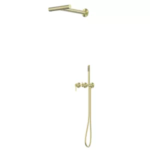 Душевая система ABBER Perfekte 316 AF8A18BG скрытого монтажа , золото брашированное, Выбрать цвет: Золото брашированное, Излив: нет