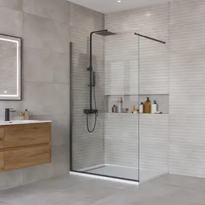Душевая перегородка BelBagno KRAFT-L-1/C-NERO