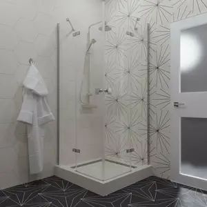 Душевое ограждение  Triton "ДЕЛЬТА-ХРОМ" (низкий поддон) 90х90 квадрат