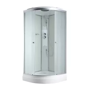 Душевая кабина AvaCan C2010/2080/2090 низкий поддон, Цвет стекла: матовое, Цвет профиля: Хром, Тип поддона: Низкий, Выбрать размер: 100х100, Внешний вид: без гидромассажа, Наличие крыши: есть