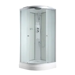 Душевая кабина AvaCan C2010/2080/2090 низкий поддон, Цвет стекла: матовое, Цвет профиля: Хром, Тип поддона : Низкий, Выбрать размер: 100х100, Внешний вид: без гидромассажа, Наличие крыши: есть