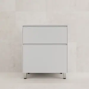 Тумба напольная Style line  "ЛИМА" эмаль, с раковиной LINE , 2 ящ., PLUS, белый матовый