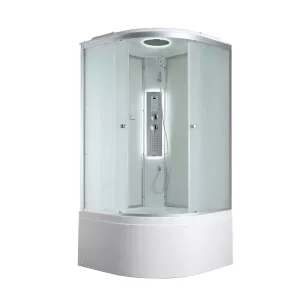 Душевая кабина AvaCan C5010/5080/5090 высокий поддон, Цвет стекла: матовое, Цвет профиля: Хром, Тип поддона: Высокий, Выбрать размер: 100х100, Внешний вид: Гидромассаж + электрика, Наличие крыши: есть