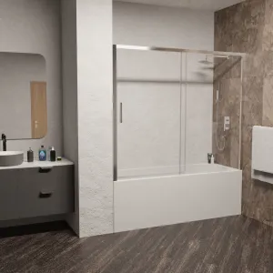 Шторка на ванну RGW SC-45, Цвет профиля: Хром, Выбрать размер: 180