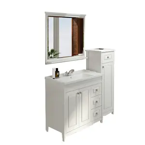 COMFORTY. Тумба-умывальник "Тбилиси-70/90" белый глянец с раковиной COMFORTY