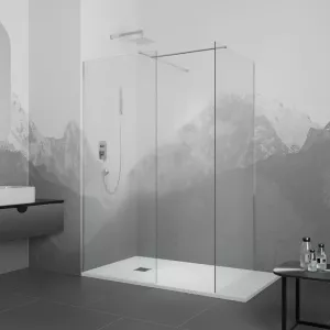 Перегородка для душа RGW WA-020 (WA-010 (2 шт.) + S-1220), Цвет стекла: прозрачное, Цвет профиля: Хром, Выбрать размер: 800*1000