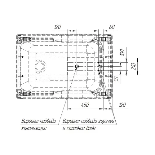 Ванна акриловая  для омовения Radomir ТАХАРАТ 120х80, изображение 14