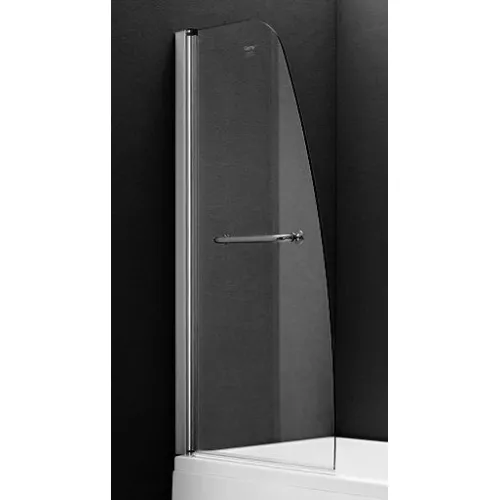 Шторка на ванну Gemy New Rockcoco 80*140см прозрачное стекло, распашная, Ширина , в см: 80, Цвет стекла: прозрачное, Цвет профиля: Хром, изображение 3