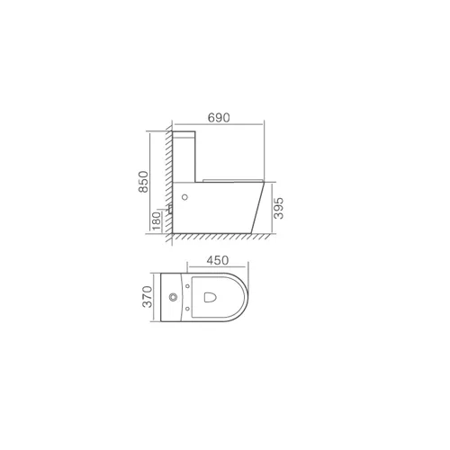 Унитаз напольный Timo Keramiikka INARI TK-501, изображение 2
