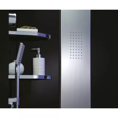 Душевая кабина с паром Orans SR-89106S black, Цвет стекла: прозрачное, Цвет профиля: Черный, Тип поддона: Низкий, Выбрать размер: 130x130, изображение 5