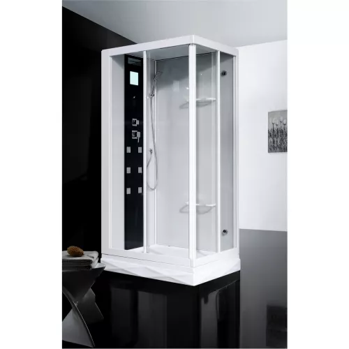 Душевая кабина прямоугольная Orans SR-86152 AL/AR-ED  низкий поддон, Цвет стекла: прозрачное, Цвет профиля: Белый, Тип поддона: Низкий, Выбрать размер: 110x80