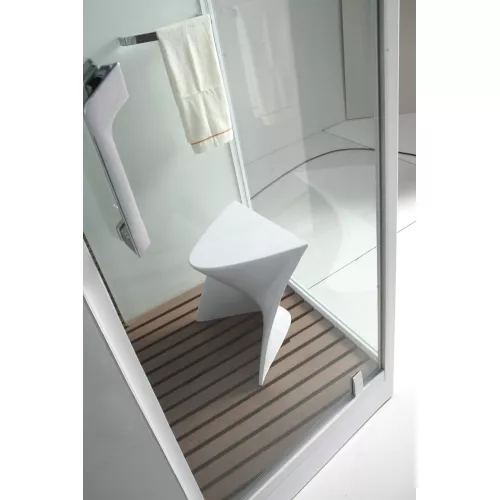 Душевая кабина прямоугольная с паром Orans SR-89105RS/LS White  L/R, Цвет профиля: Белый, Тип поддона: Низкий, Выбрать размер: 120x90, Ориентация: правая, изображение 4