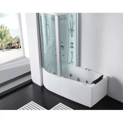 Акриловая ванна Gemy, Ориентация: Левая, Комплектация: гидромассаж, хромотерапия, изображение 2