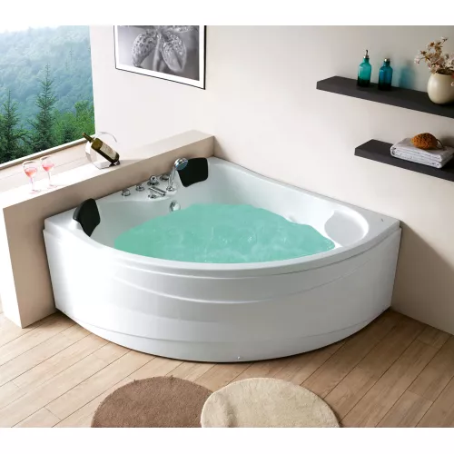Акриловая гидромассажная ванна Gemy G9041  150*150, Комплектация: гидромассаж, хромотерапия, изображение 2