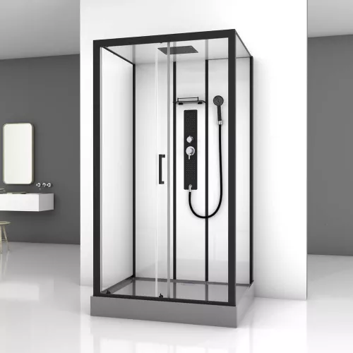 Душевая кабина  без пара Black&White G8008 прямоугольная  90х115, изображение 2