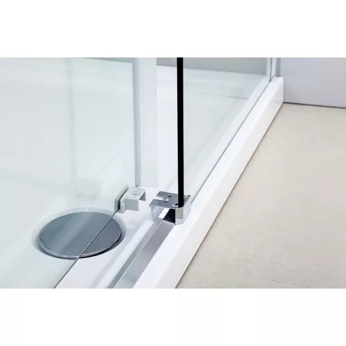 Душевой угол   Black & White S202  прозрачное/хром, Выбрать размер: 90х90, изображение 5