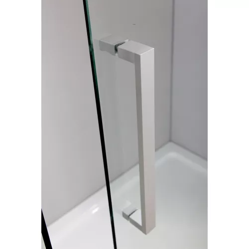 Душевой угол Black & White S208  прозрачное/хром, Выбрать размер: 80х100, изображение 4