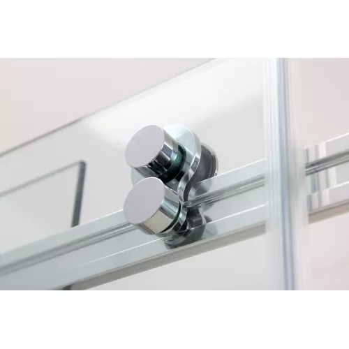 Душевой угол Black & White S208  прозрачное/хром, Выбрать размер: 80х100, изображение 3