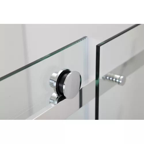 Душевой угол Black & White S208  прозрачное/хром, Выбрать размер: 80х100, изображение 2