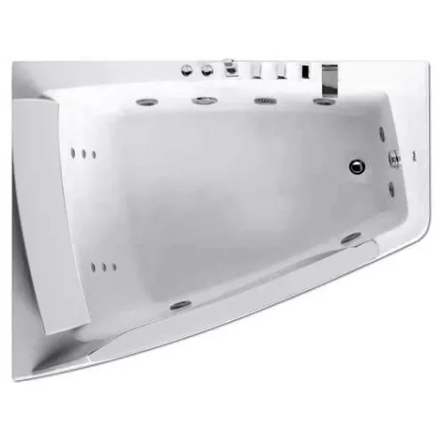Акриловая гидромассажная ванна Gemy G9056, Ориентация: Левая, Комплектация: гидромассаж, хромотерапия, изображение 3