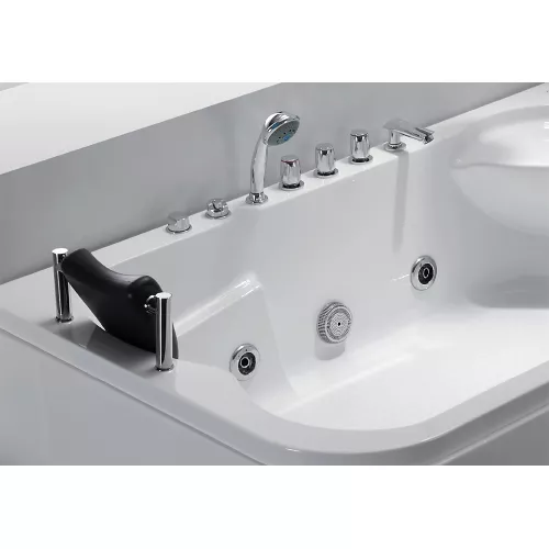 Акриловая гидромассажная ванна Gemy G9085, Ориентация: Правая, Комплектация: гидромассаж, хромотерапия, изображение 3