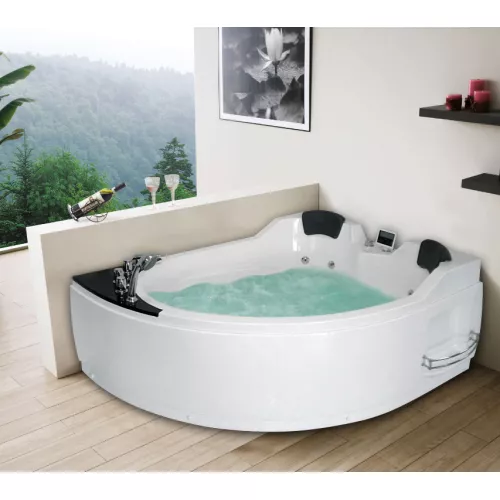 Акриловая гидромассажная ванна Gemy G9086, Ориентация: Правая, Комплектация: гидромассаж, аэромассаж, электр.пульт,хромотерапия, изображение 3