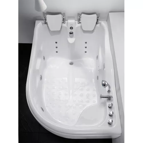 Акриловая гидромассажная ванна Gemy G9083, Ориентация: Левая, Комплектация: гидромассаж, хромотерапия, изображение 3