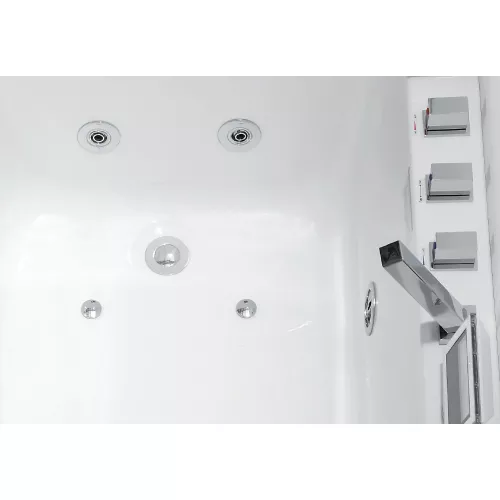 Акриловая гидромассажная ванна Gemy G9066 II, Ориентация: Левая, Комплектация: гидромассаж, аэромассаж, электр.пульт,хромотерапия, изображение 5