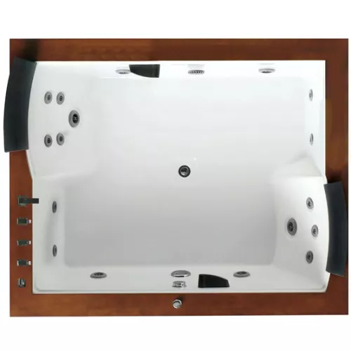 Акриловая гидромассажная ванна Gemy G9052, Ориентация: Левая, Комплектация: гидромассаж, хромотерапия, изображение 2