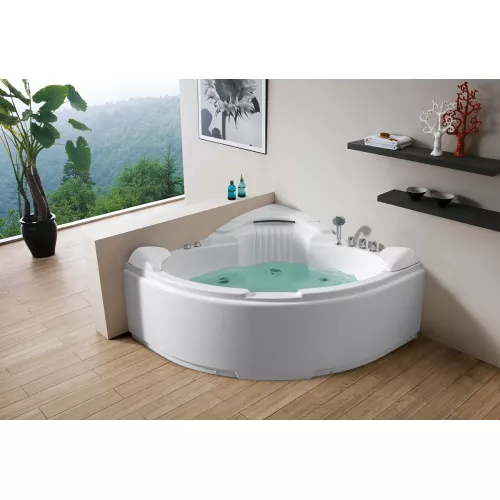 Акриловая гидромассажная ванна Gemy G9082  152*152, Комплектация: гидромассаж, хромотерапия, изображение 2