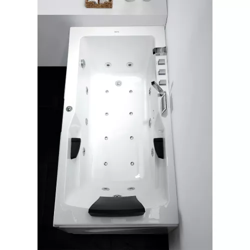 Акриловая гидромассажная ванна Gemy G9066 II, Ориентация: Левая, Комплектация: гидромассаж, аэромассаж, электр.пульт,хромотерапия, изображение 3