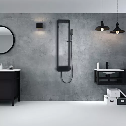 Душевая панель Black&White W1020 черная, изображение 2