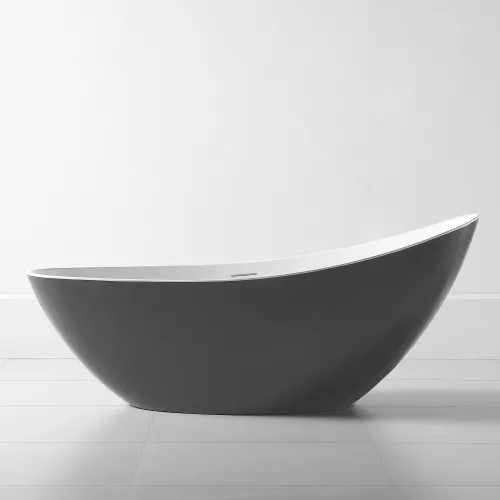 Акриловая ванна ABBER AB9233G 184х80, Выбрать цвет: Серый, изображение 7