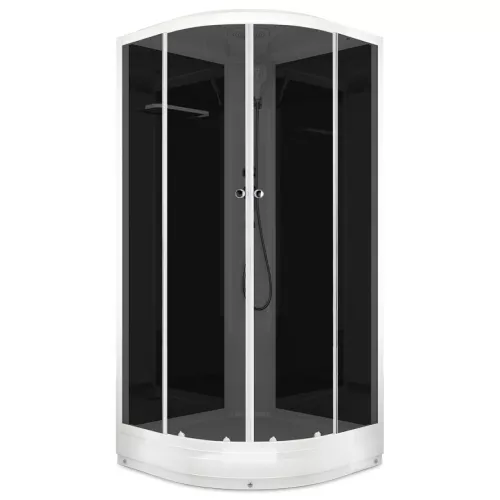 Душевые кабины и сауны: Душевая кабина четверть круга DOMANI-Spa Delight тонированные стекла низкий поддон 80х80 см 1 в магазине Акватория