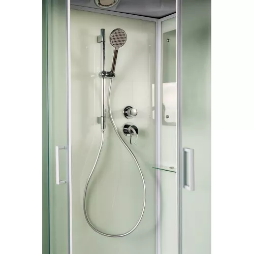 Душевая кабина асимметричная с крышей Frank F125 высокий поддон, Ориентация: Левая, изображение 4