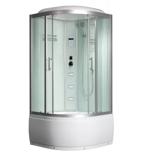 Душевая кабина четверть круга Frank F656 высокий поддон, Комплектация: без бани