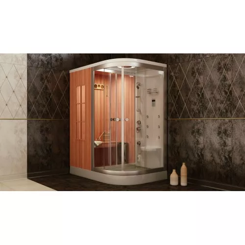 Кабина с финской сауной FRANK серия 900, с печкой Harvia, левая/правая, Выбрать размер: 170х110, Ориентация: Левая, изображение 2