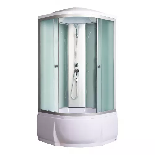 Душевые кабины и сауны: Душевая кабина четверть круга River NARA LIGHT MT матовые стекла  высокий поддон 1 в магазине Акватория