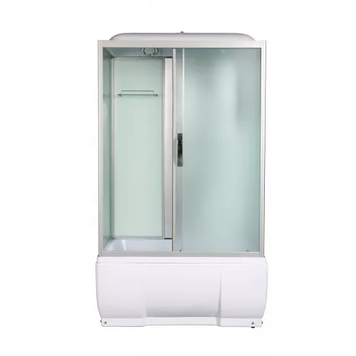 Душевые кабины и сауны: Душевая кабина прямоугольная River VITIM 120/80/50 MT белая матовые стекла  высокий поддон 1 в магазине Акватория