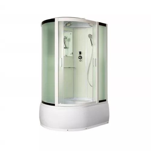 Душевая кабина асимметричная с крышей Frank F120 высокий поддон, Ориентация: Правая