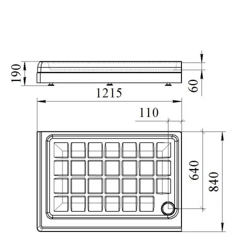Поддон к душевому углу Radomir Верчелли  120х80, Ориентация: левая, изображение 2