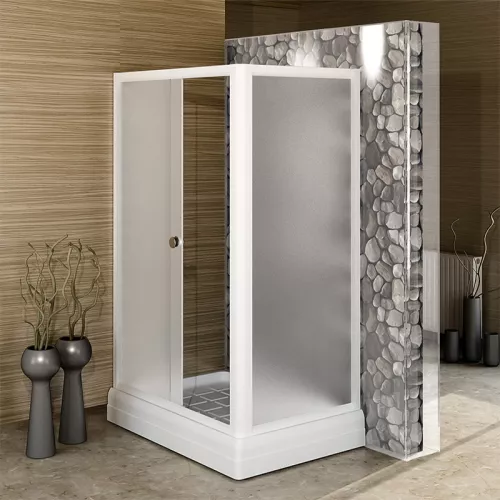 Душевой угол Radomir ВЕРЧЕЛЛИ  80х120 матовый/низкий поддон, Цвет стекла: матовое, Цвет профиля: Белый, Тип поддона: Низкий, Ориентация: Правая