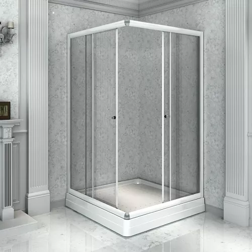 Душевое ограждение  Radomir ДРИМ прямоугольный, матовое , без поддона, Цвет стекла: матовое, Цвет профиля: Белый, Выбрать размер: 100х110