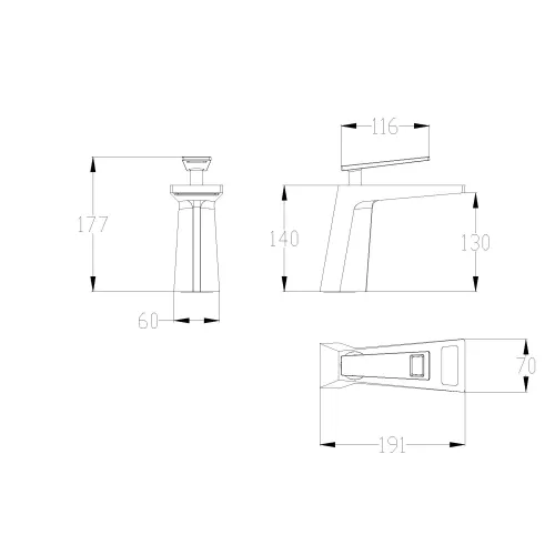 Смеситель на раковину (белый/золото) Bronze De Luxe A919W, изображение 6